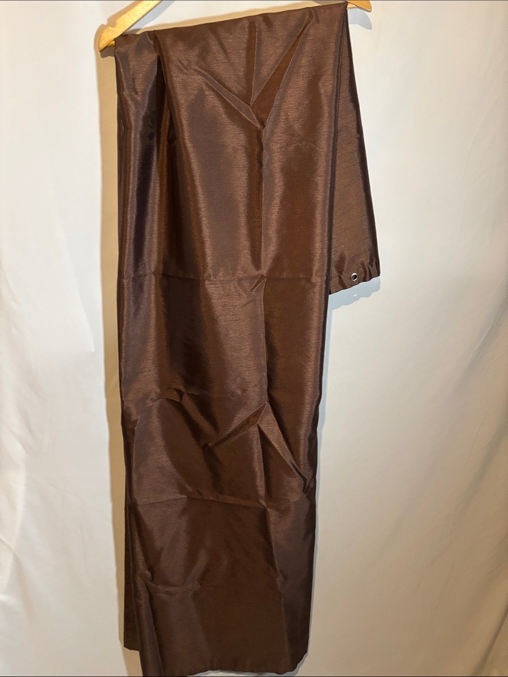 Chocolate Brown Satin-look shower curtain
